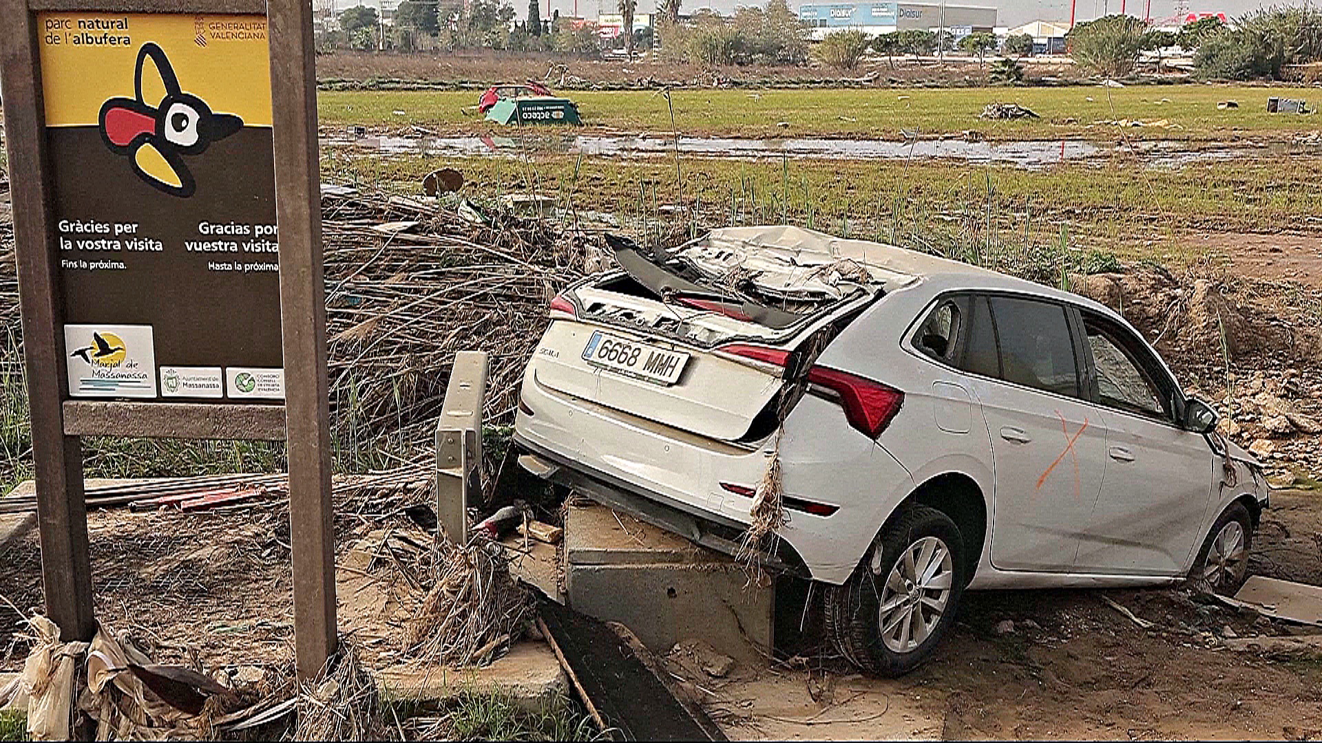 Природный заповедник Альбуфера в Испании завален мусором после наводнений