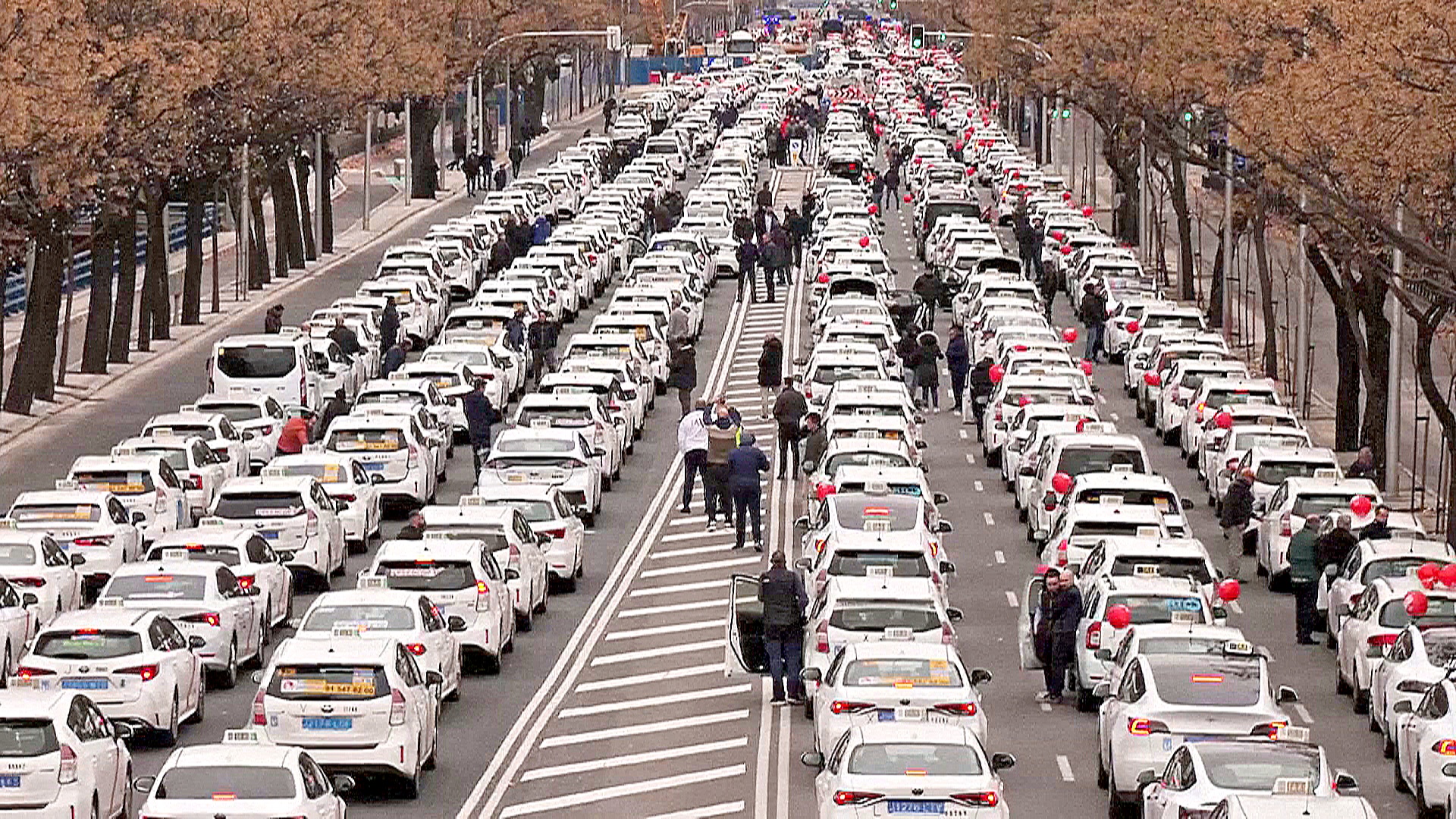 Таксисты заблокировали дороги по всей Испании в знак протеста
