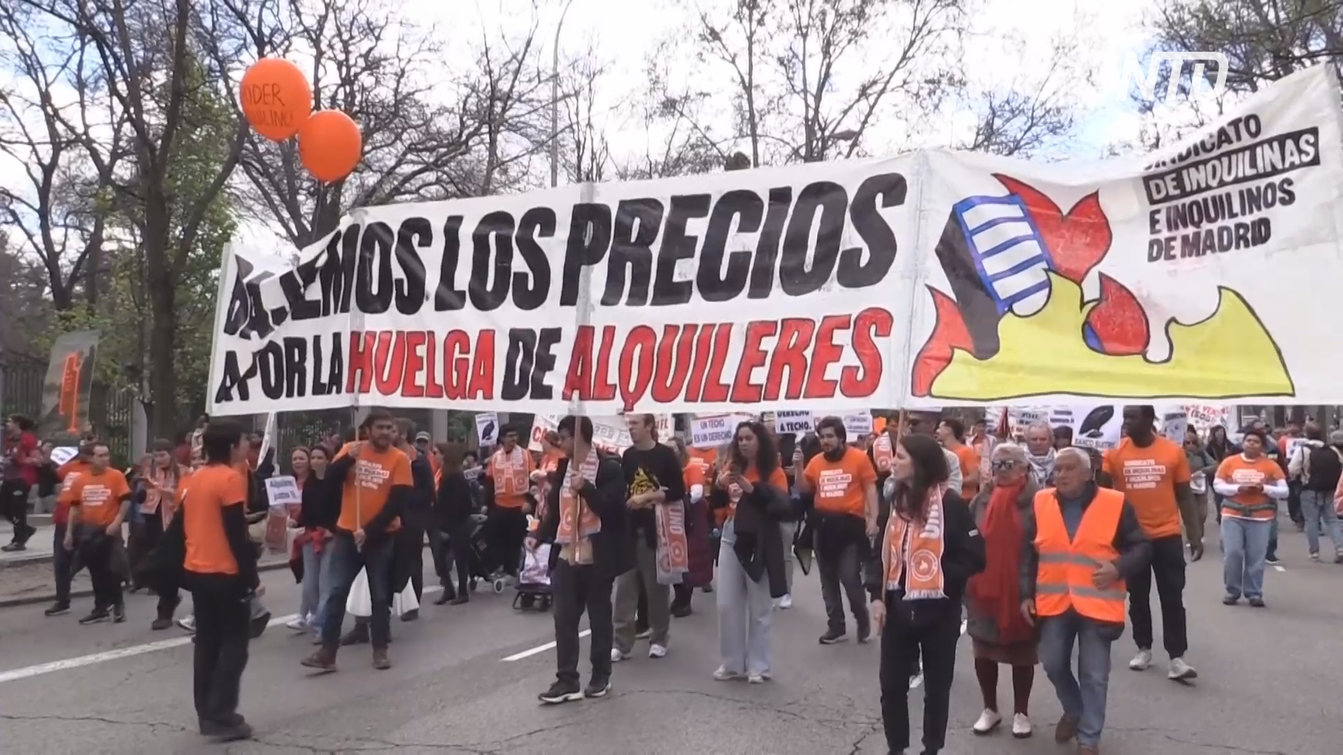 Протесты против высокой арендной платы за жильё прокатились по всей Испании Протесты против высокой арендной платы за жильё прокатились по всей Испании
