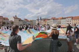 Десятки гигантских картин нарисовали к 760-летию чешского города Ческе-Будеёвице