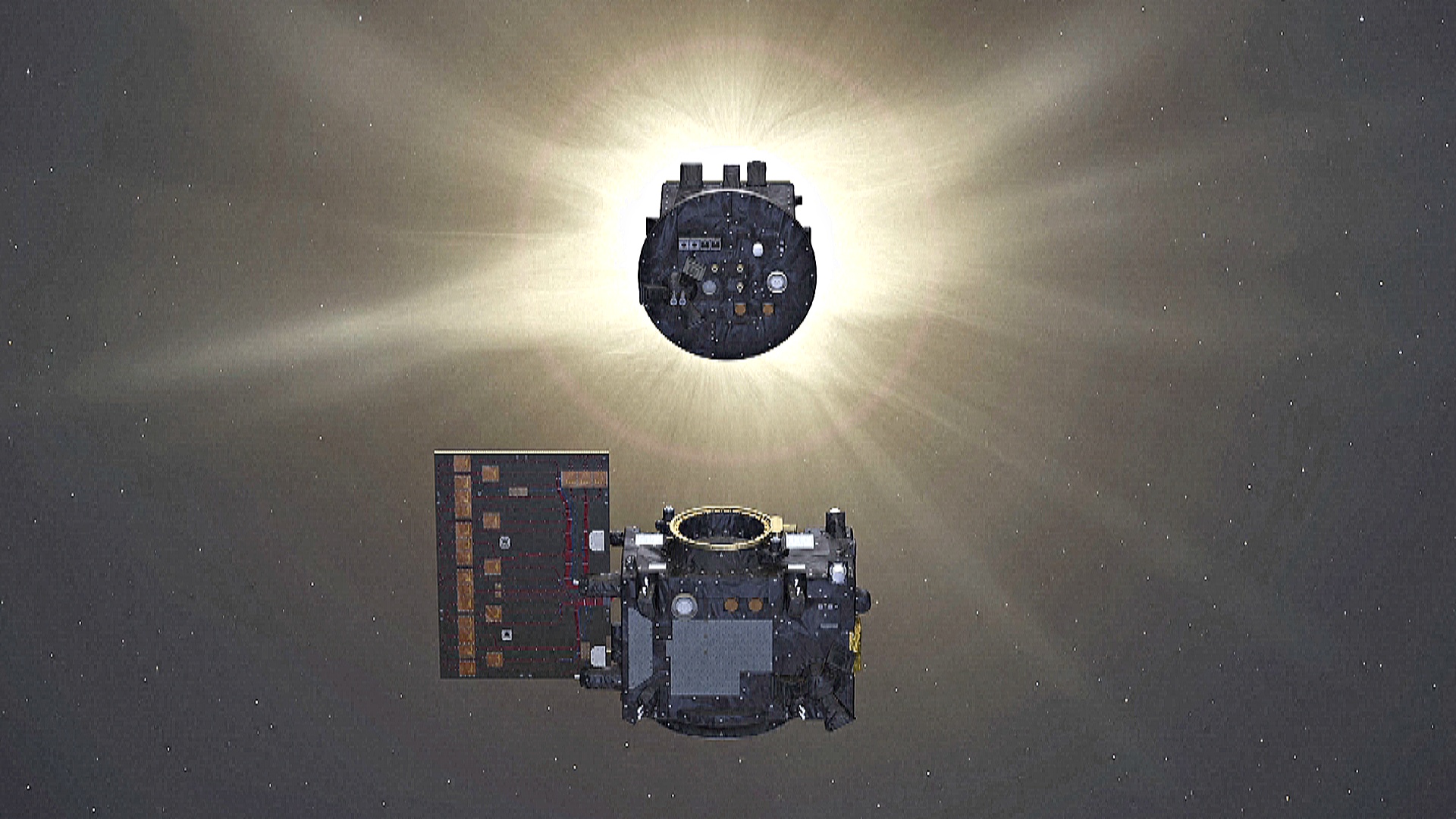 Европейские спутники впервые закрыли Солнце для изучения его короны Европейские спутники впервые закрыли Солнце для изучения его короны