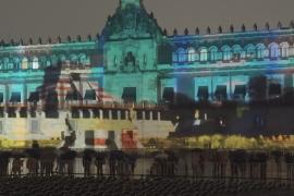 Впечатляющее видеомэппинг-шоу посвятили 700-летию Мехико