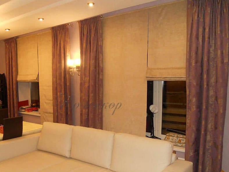 Выбор ткани и расцветки римских штор для создания стильного интерьера в офисе