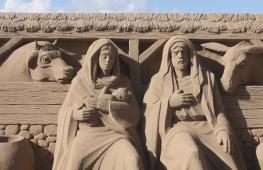 Монументальный рождественский вертеп из песка создали на острове Гран-Канария