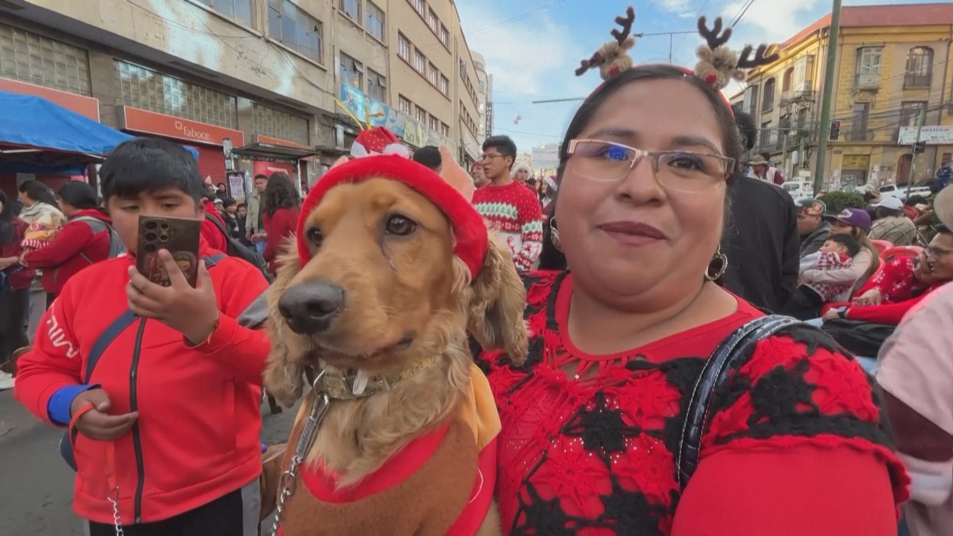 Рождественский парад с четвероногими питомцами прошёл в Боливии Рождественский парад с четвероногими питомцами прошёл в Боливии