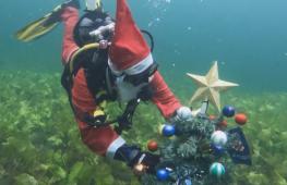 Санта-Клаус путешествует по миру и участвует в забегах и регатах