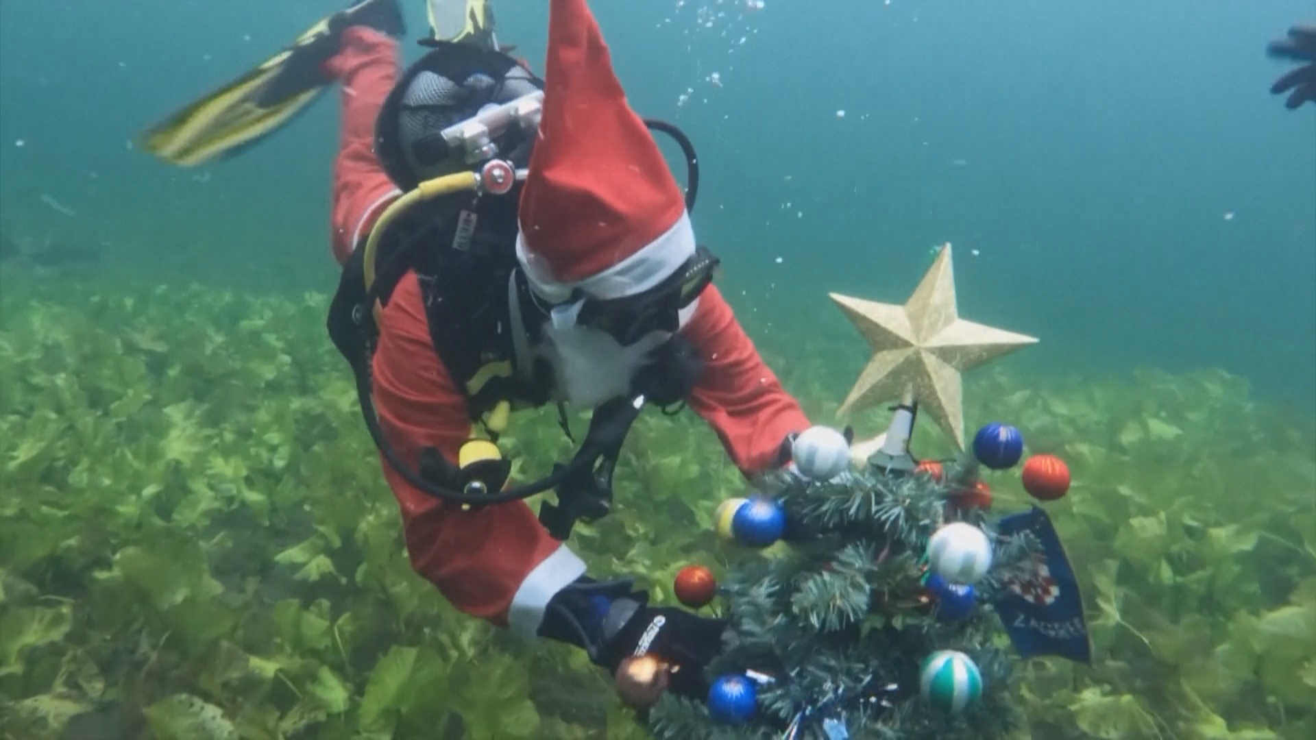 Санта-Клаус путешествует по миру и участвует в забегах и регатах