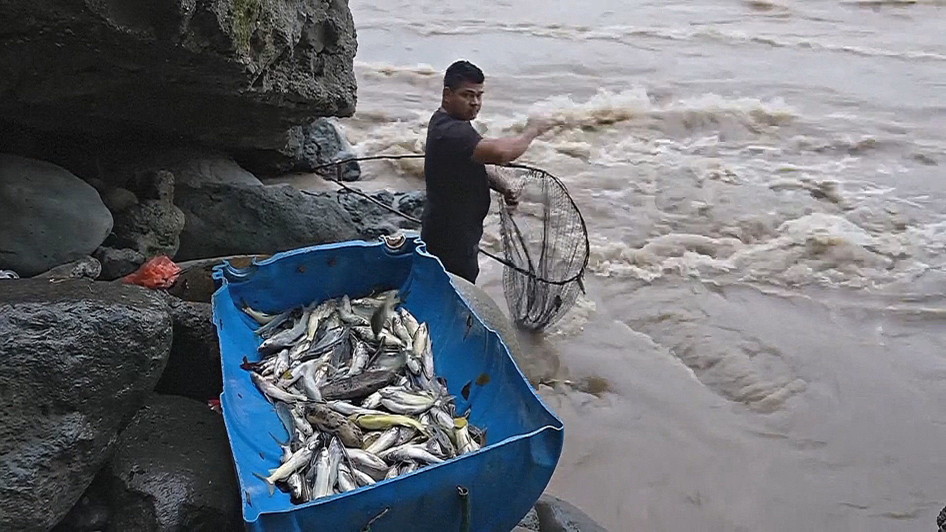 Колумбийцы массово выходят на рыбалку в сезон миграции рыбы