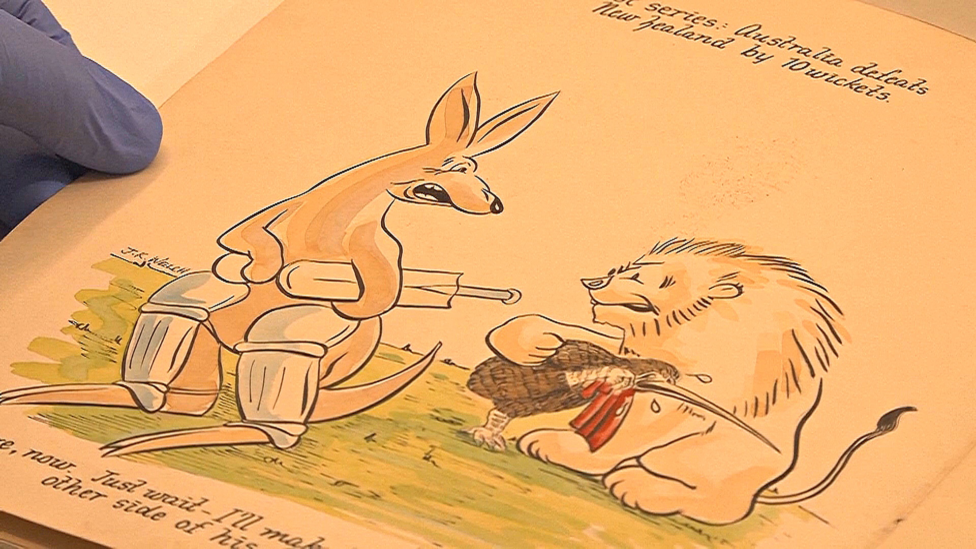 Карикатуры показали, как военнопленные в период Второй мировой играли в крикет