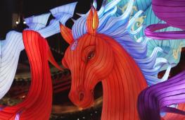 Фонари в форме лошадей осветили Шанхай в честь китайского Нового года