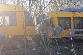 Два поезда столкнулись лоб в лоб в Дании