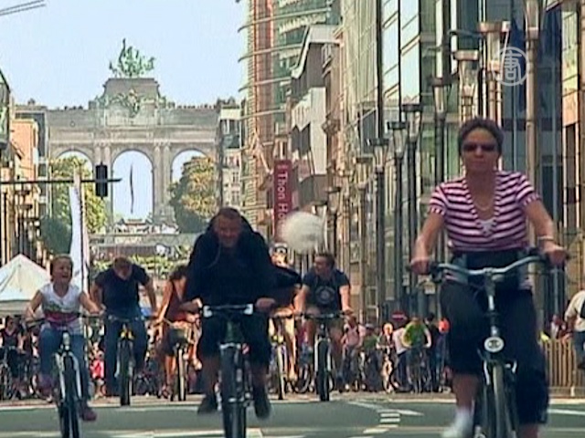 Берегись велосипеда, или день без авто в Брюсселе