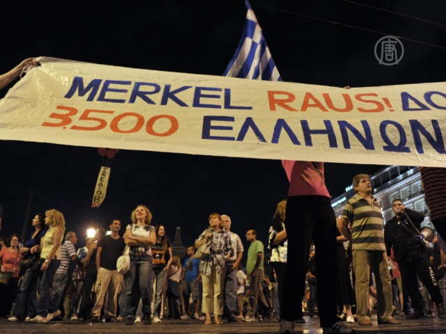 Греки встретили Меркель массовыми протестами
