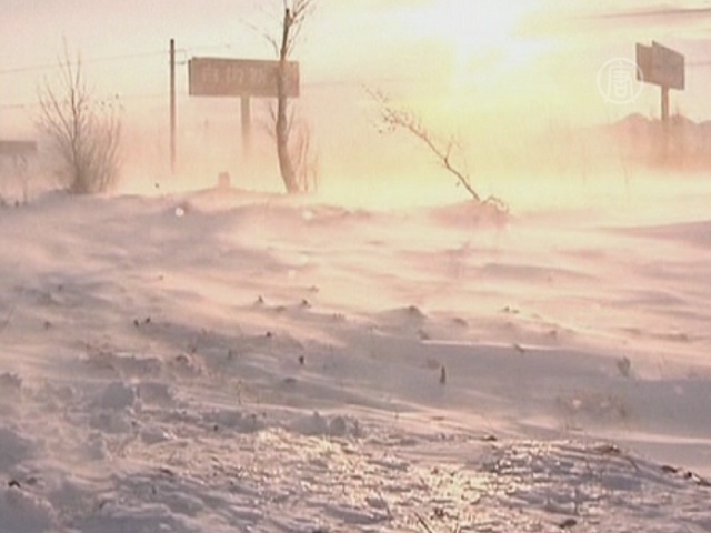 На Китай обрушился аномальный снегопад