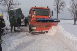 Морозы погубили двоих человек в Сербии