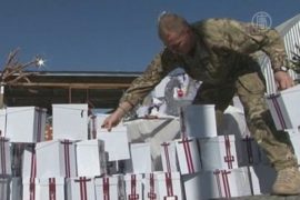 Британские войска в Афганистане отмечают Рождество