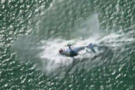 Вертолёт упал на воду в Новой Зеландии