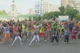 1000 москвичей станцевали под Gangnam Style