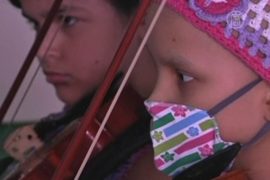 Больных раком детей отвлекают музыкой