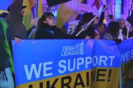 В Грузии прошла акция в поддержку Евромайдана
