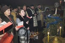 Евромайдан отметил Рождество богослужением
