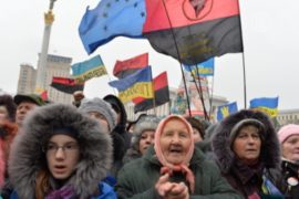 Украинцы вышли на Майдан против новых законов
