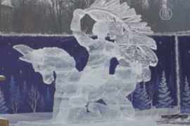 Героев сказок изо льда создали в Петербурге