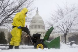 Снежный шторм парализовал Вашингтон