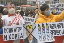 В Сеуле протестуют против запуска ракет Пхеньяном