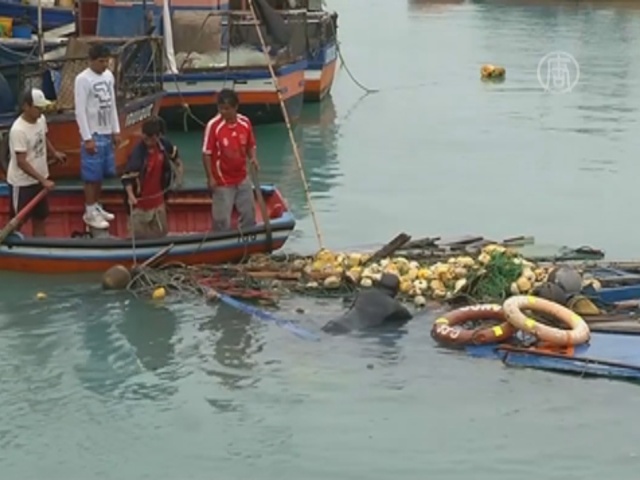 Чилийские рыбаки спасают лодки после цунами Чилийские рыбаки спасают лодки после цунами