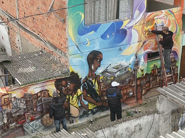 Граффити-художники нарисовали протест Кубку мира