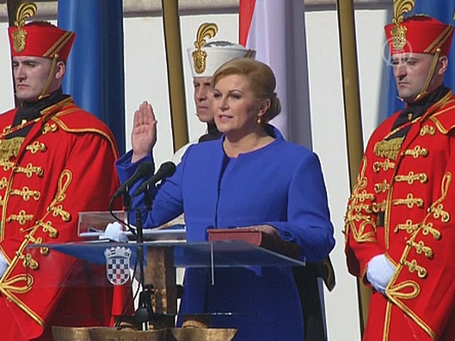 Первая женщина-президент Хорватии принесла присягу