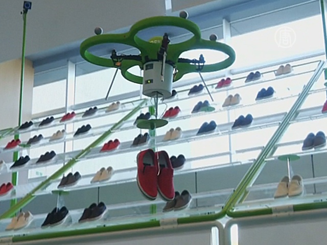 Обувь в Японии привозят беспилотники