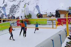 Турнир по снежному волейболу прошёл в Австрии