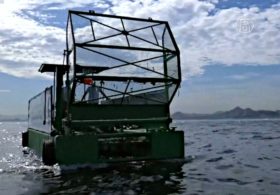Экологичные лодки возобновили очистку Гуанабары