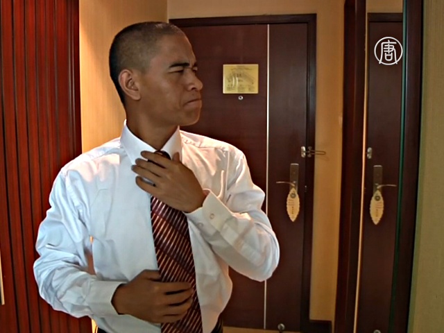 Китайский двойник Обамы снимается в кино