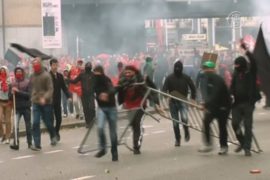 100-тысячный протест в Бельгии: стычки с полицией