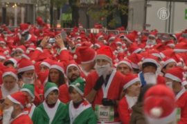 Мадрид: забег 10 тысяч Санта-Клаусов и 500 эльфов