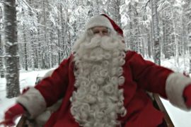 Санта-Клаус из Лапландии отправляется в путь