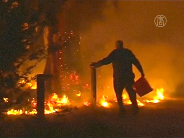 Пожар уничтожил городок в Западной Австралии