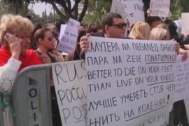 На Кипре теперь протестуют банки